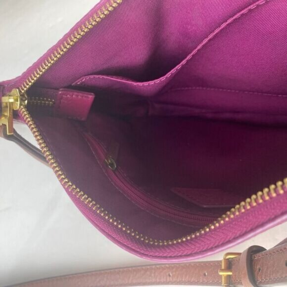 Vintage FOSSIL Pink Leather Shoulder Crossbody casual Bag womens Used - Picture 15 of 15